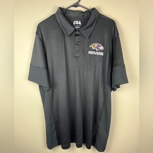 Men's Ravens Black Polo Shirt with Embroidered Logo